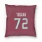 Red Houston Texans Tommy Togiai   Pillow Cover (18 X 18)