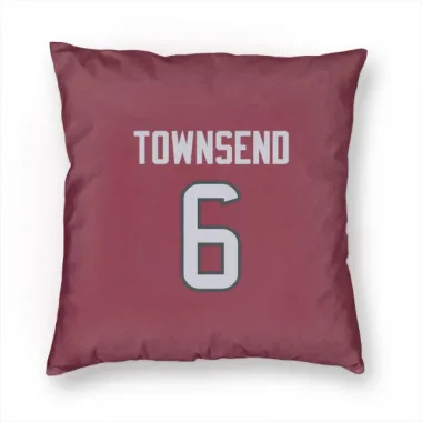 Red Houston Texans Tommy Townsend   Pillow Cover (18 X 18)