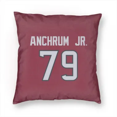 Red Houston Texans Tremayne Anchrum Jr.   Pillow Cover (18 X 18)