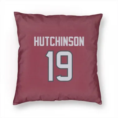 Red Houston Texans Xavier Hutchinson   Pillow Cover (18 X 18)