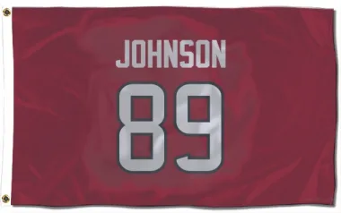 Red Houston Texans Xavier Johnson   Flag (3 X 5)