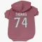 Red Houston Texans Zach Thomas   Dog & Cat Pet Hoodie