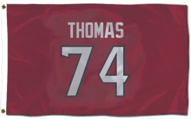 Red Houston Texans Zach Thomas   Flag (3 X 5)