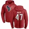 Red Men's Andrew Beck Houston Texans Pro Line Logo Pullover Hoodie