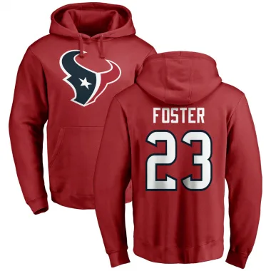 Red Men's Arian Foster Houston Texans Pro Line Logo Pullover Hoodie