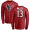 Red Men's Braxton Miller Houston Texans Logo Long Sleeve T-Shirt -