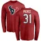 Red Men's Dameon Pierce Houston Texans Logo Long Sleeve T-Shirt -