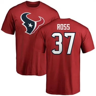 Red Men's D'Angelo Ross Houston Texans Logo T-Shirt -