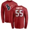 Red Men's Danielle Hunter Houston Texans Logo Long Sleeve T-Shirt -