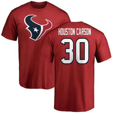 Red Men's DeAndre Houston-Carson Houston Texans DeAndre -Carson Logo T-Shirt -