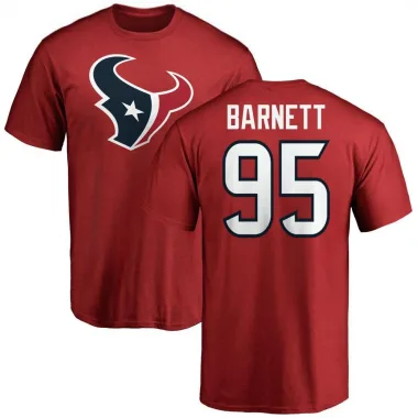 Red Men's Derek Barnett Houston Texans Logo T-Shirt -