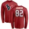 Red Men's Diontae Johnson Houston Texans Logo Long Sleeve T-Shirt -