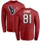 Red Men's Jaxon Janke Houston Texans Logo Long Sleeve T-Shirt -