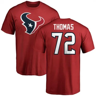 Red Men's Jaylon Thomas Houston Texans Logo T-Shirt -