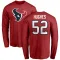 Red Men's Jerry Hughes Houston Texans Logo Long Sleeve T-Shirt -