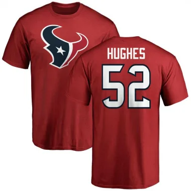 Red Men's Jerry Hughes Houston Texans Logo T-Shirt -