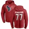 Red Men's LaDarius Henderson Houston Texans Pro Line Logo Pullover Hoodie