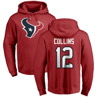 Red Men's Nico Collins Houston Texans Pro Line Logo Pullover Hoodie