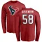 Red Men's Scott Quessenberry Houston Texans Logo Long Sleeve T-Shirt -