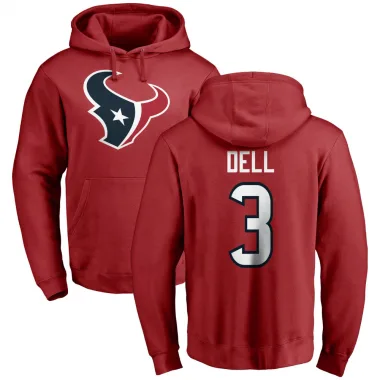 Red Men's Tank Dell Houston Texans Pro Line Logo Pullover Hoodie