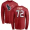 Red Men's Tommy Togiai Houston Texans Logo Long Sleeve T-Shirt -