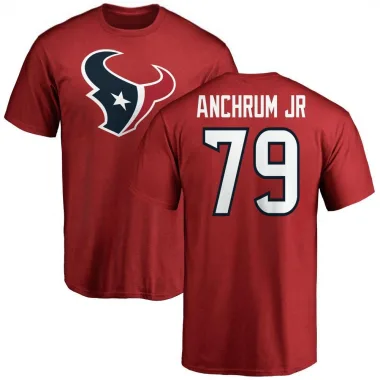 Red Men's Tremayne Anchrum Jr. Houston Texans Logo T-Shirt -