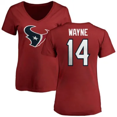 Red Women's Jared Wayne Houston Texans Logo Slim Fit T-Shirt -