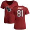 Red Women's Jaxon Janke Houston Texans Logo Slim Fit T-Shirt -