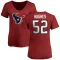 Red Women's Jerry Hughes Houston Texans Logo Slim Fit T-Shirt -