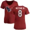 Red Women's John Metchie III Houston Texans Logo Slim Fit T-Shirt -