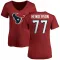 Red Women's LaDarius Henderson Houston Texans Logo Slim Fit T-Shirt -