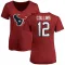 Red Women's Nico Collins Houston Texans Logo Slim Fit T-Shirt -