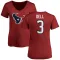 Red Women's Tank Dell Houston Texans Logo Slim Fit T-Shirt -