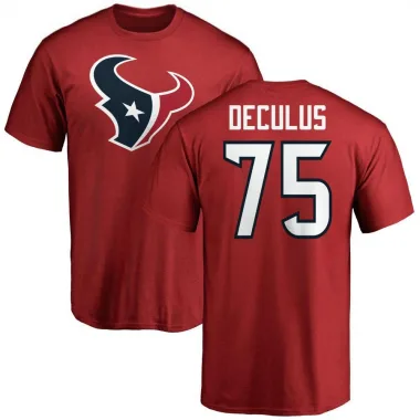 Red Youth Austin Deculus Houston Texans Logo T-Shirt -