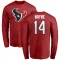 Red Youth Jared Wayne Houston Texans Logo Long Sleeve T-Shirt -