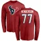 Red Youth LaDarius Henderson Houston Texans Logo Long Sleeve T-Shirt -