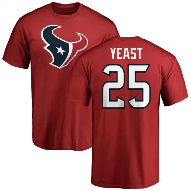 Red Youth Russ Yeast Houston Texans Logo T-Shirt -