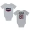 White Houston Texans Andre Johnson   Newborn & Infant Bodysuit