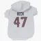 White Houston Texans Andrew Beck   Dog & Cat Pet Hoodie