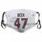 White Houston Texans Andrew Beck   Face Mask