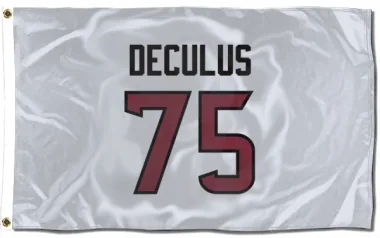 White Houston Texans Austin Deculus   Flag (3 X 5)