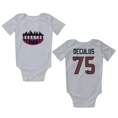 White Houston Texans Austin Deculus   Newborn & Infant Bodysuit