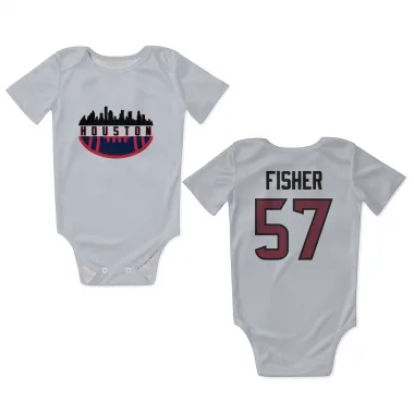 White Houston Texans Blake Fisher   Newborn & Infant Bodysuit