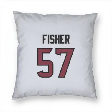 White Houston Texans Blake Fisher   Pillow Cover (18 X 18)