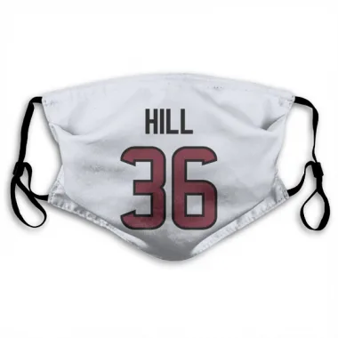 White Houston Texans Brandon Hill   Face Mask