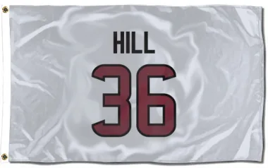 White Houston Texans Brandon Hill   Flag (3 X 5)