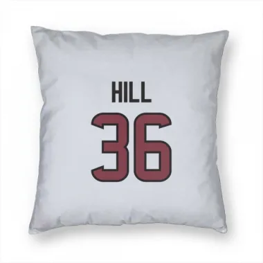 White Houston Texans Brandon Hill   Pillow Cover (18 X 18)