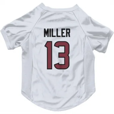 White Houston Texans Braxton Miller   Dog & Cat Pet Jersey