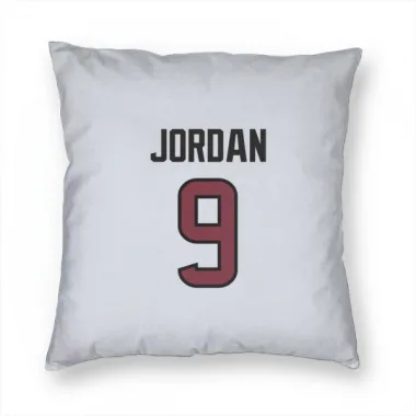 White Houston Texans Brevin Jordan   Pillow Cover (18 X 18)