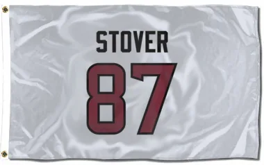 White Houston Texans Cade Stover   Flag (3 X 5)